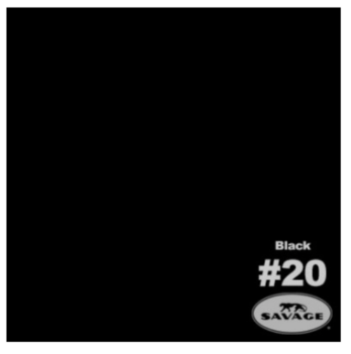 Savageサベージ撮影用背景紙バックグラウンドペーパー 2.72m幅x11m #20ブラック